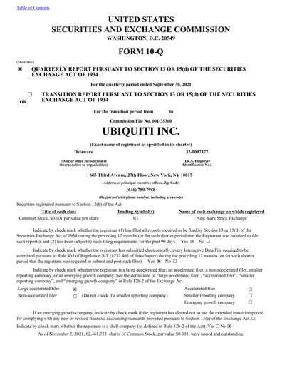 Thumbnail Ubiquiti Quarterly Report 2022-q1