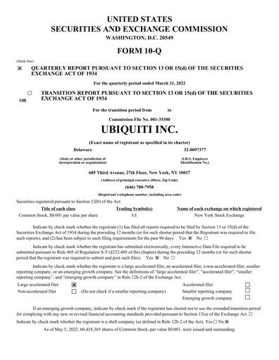 Thumbnail Ubiquiti Quarterly Report 2022-q3