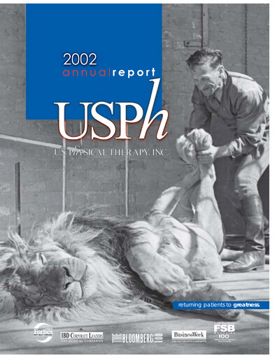 Vorschaubild U.S. Physical Therapy, Inc. Jahresbericht 2002