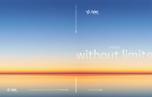 Thumbnail Tyler Technologies
 Annual Report 2021