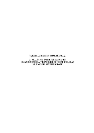 Thumbnail Turkcell Financial Statement 2025