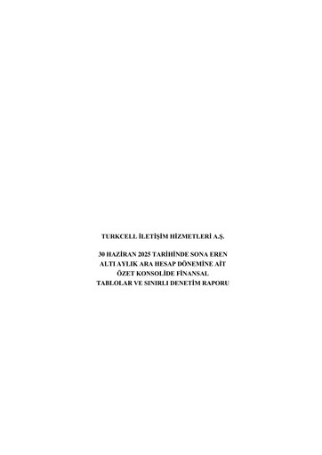 Thumbnail Turkcell Half-year Report 2025-h1
