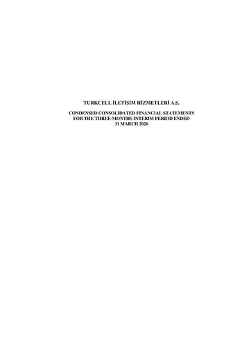 Thumbnail Turkcell Quarterly Report 2026-q1