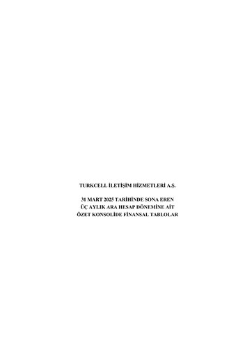 Thumbnail Turkcell Quarterly Report 2025-q1