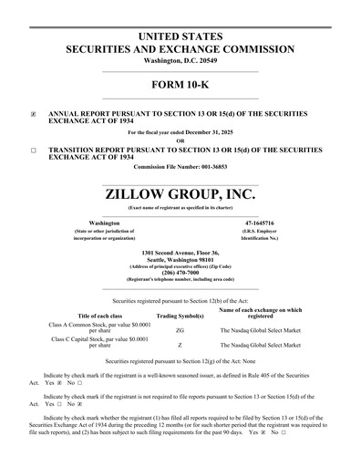 Thumbnail Zillow Financial Report 2025
