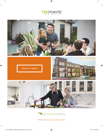 Thumbnail Tri Pointe Homes Annual Report 2016