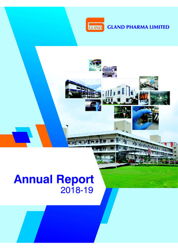 Thumbnail Gland Pharma
 Annual Report 2018-2019