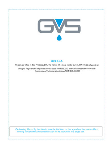 Vorschaubild GVS S.p.A. Finanzmitteilung 2025