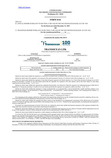 Thumbnail Transocean Annual Report 2025