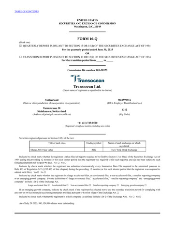 Thumbnail Transocean Quarterly Report 2025-q2