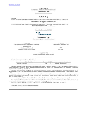 Thumbnail Transocean Quarterly Report 2025-q3