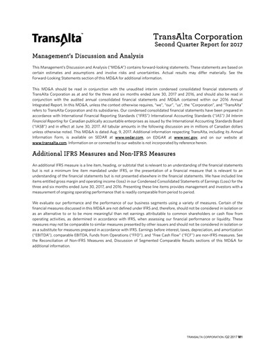 Thumbnail TransAlta Quarterly Report 2017-q2