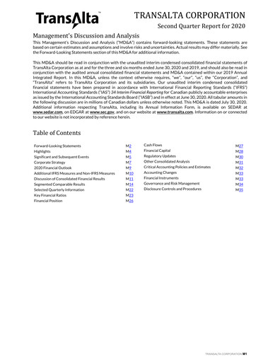 Thumbnail TransAlta Quarterly Report 2020-q2