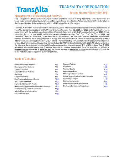 Thumbnail TransAlta Quarterly Report 2021-q2