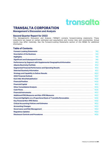 Thumbnail TransAlta Quarterly Report 2022-q2
