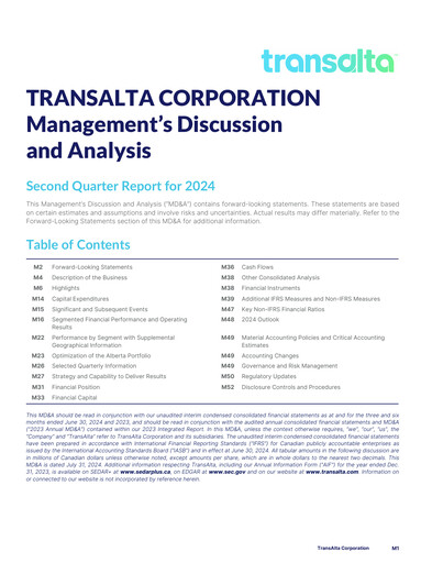Thumbnail TransAlta Quarterly Report 2024-q2