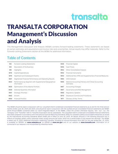 Thumbnail TransAlta Quarterly Report 2025-q2