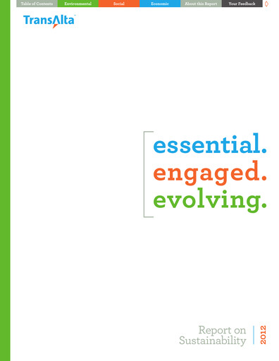 Thumbnail TransAlta Sustainability Report 2012