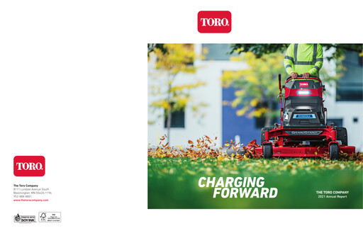 Thumbnail The Toro Company
 Annual Report 2021