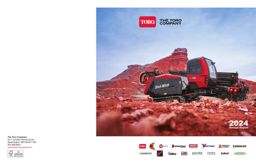 Thumbnail The Toro Company
 Annual Report 2024