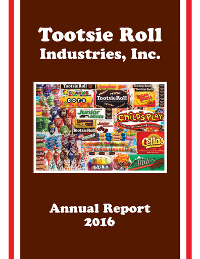 Thumbnail Tootsie Roll Industries
 Annual Report 2016