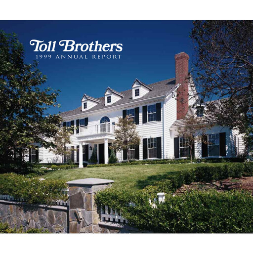 Thumbnail Toll Brothers
 Annual Report 1999