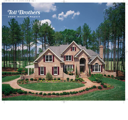 Thumbnail Toll Brothers
 Annual Report 2000