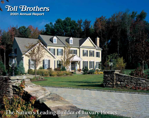 Thumbnail Toll Brothers
 Annual Report 2001