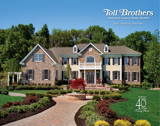 Thumbnail Toll Brothers
 Annual Report 2007