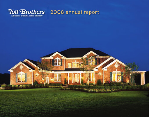 Thumbnail Toll Brothers
 Annual Report 2008