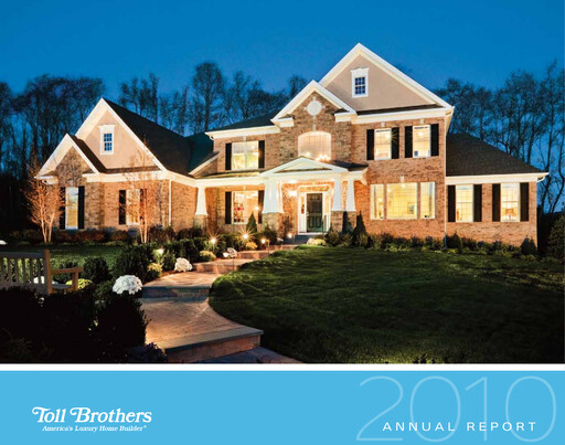 Thumbnail Toll Brothers
 Annual Report 2010