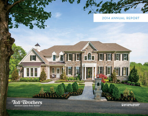 Thumbnail Toll Brothers
 Annual Report 2014