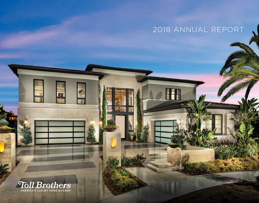 Thumbnail Toll Brothers
 Annual Report 2018
