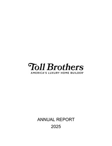 Thumbnail Toll Brothers
 Annual Report 2025