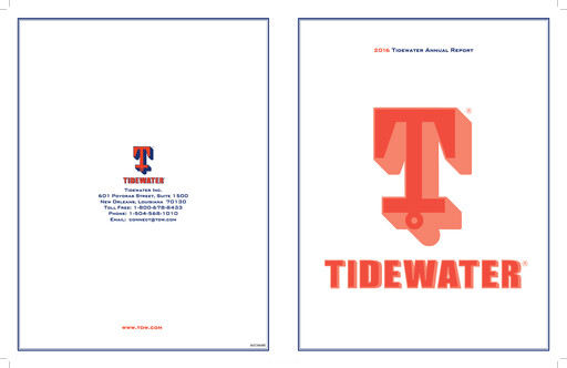 Thumbnail Tidewater Annual Report 2015-2016