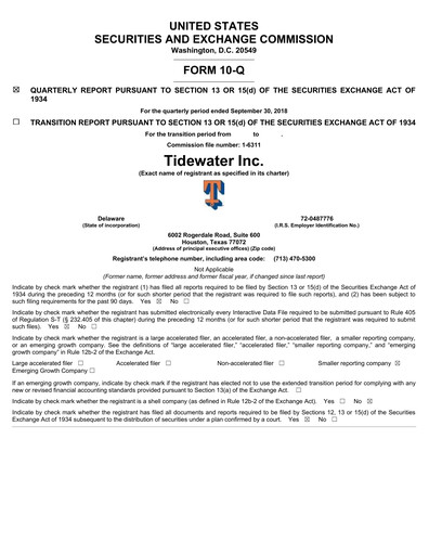 Thumbnail Tidewater Quarterly Report 2018-q3
