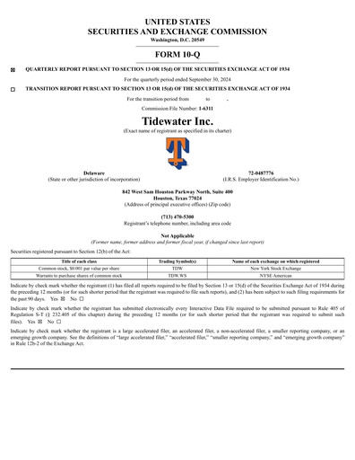 Thumbnail Tidewater Quarterly Report 2024-q3