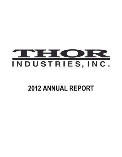 Thumbnail Thor Industries
 Annual Report 2012