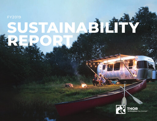 Thumbnail Thor Industries
 Sustainability Report 2019