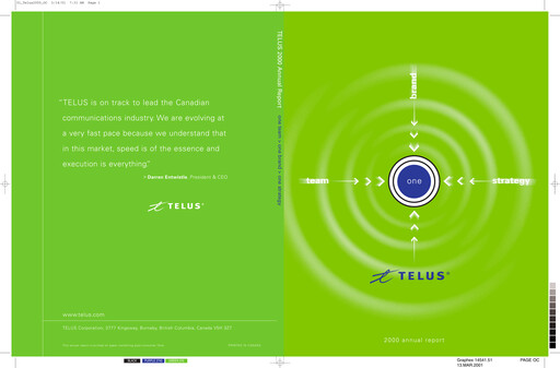 Thumbnail Telus Annual Report 2000