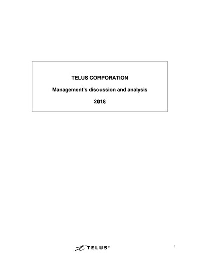 Thumbnail Telus Financial Statement 2018