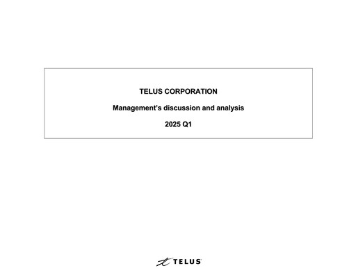 Thumbnail Telus Quarterly Report 2025-q1