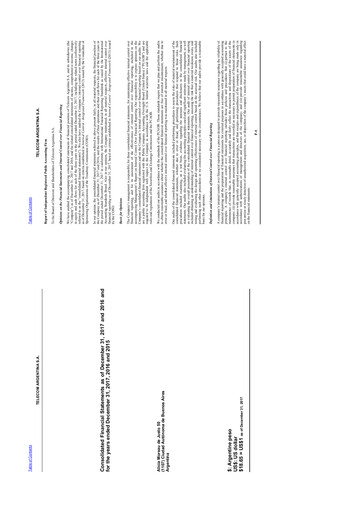 Thumbnail Telecom Argentina
 Financial Statement 2017