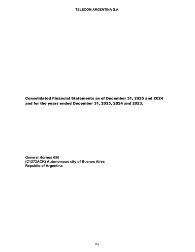 Vorschaubild Telecom Argentina
 Finanzmitteilung 2025