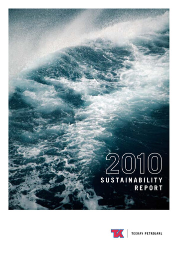 Thumbnail Teekay Tankers Sustainability Report 2010