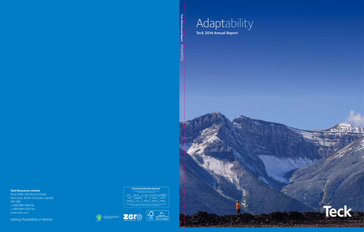Thumbnail Teck Resources
 Annual Report 2014