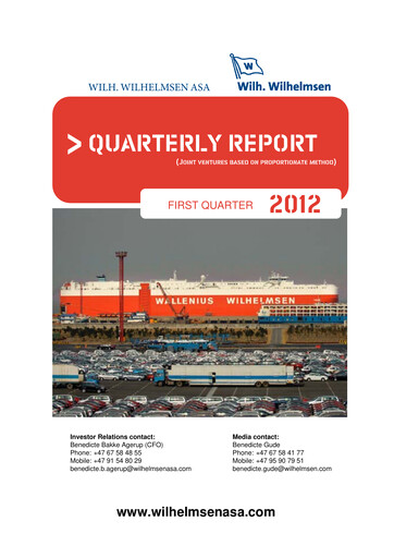 Vorschaubild Wallenius Wilhelmsen Quartalsbericht 2012-q1