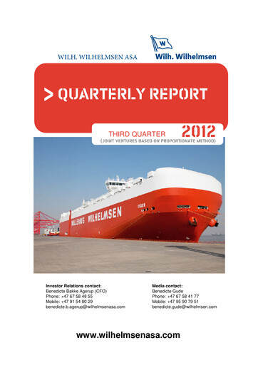 Vorschaubild Wallenius Wilhelmsen Quartalsbericht 2012-q3