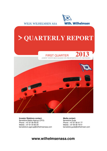 Vorschaubild Wallenius Wilhelmsen Quartalsbericht 2013-q1