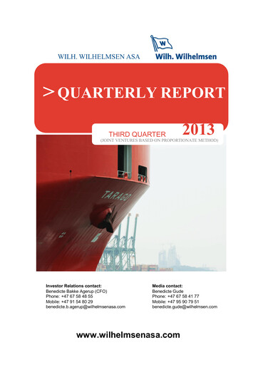 Vorschaubild Wallenius Wilhelmsen Quartalsbericht 2013-q3